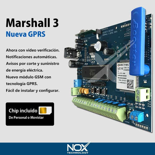 Imagen 3 de 10 de Kit Alarma Inalámbrica Marshall 3 Gsm Casa Sirena Oferta!