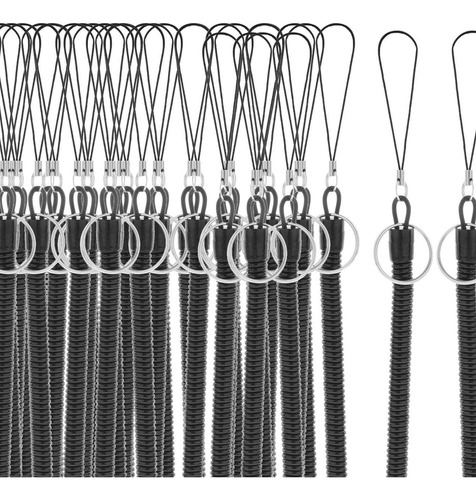 50 Elásticos En, Llavero De Plástico Con Extensible