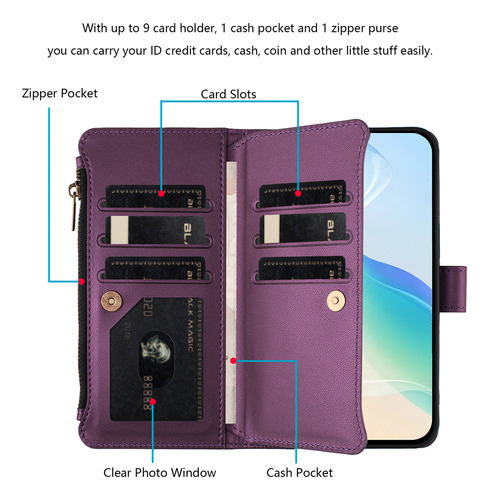 Funda Para Teléfono Inteligente For Honor X9b X9c X9c Funda De Piel Con Cierre Tipo Cartera A Prueba De Golpes