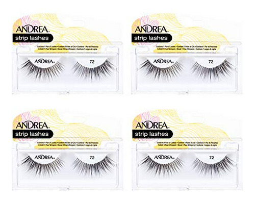 Pestañas Postizas - Andrea False Lashes Style 72 - Black 4 P