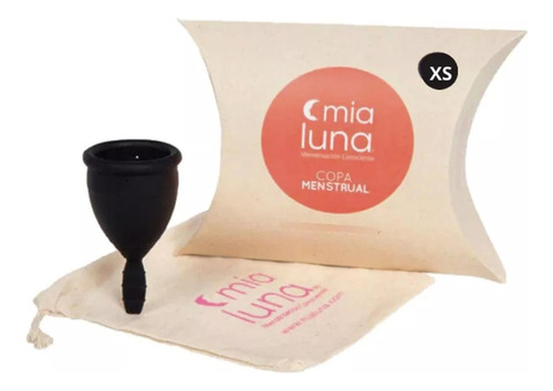 Copa Menstrual Mia Luna Mia Black Negra Talla Xs 