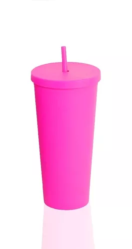 Vaso 800ml Mate Sin Personalizar Acrílico + Popote