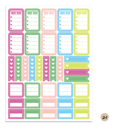 Hojas De Pegatinas Decorativas, Notas, Calendario De Decorac