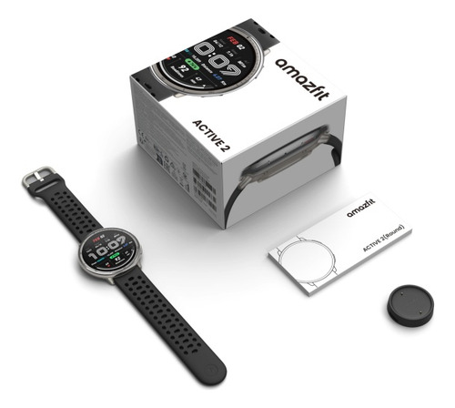 Amazfit Active 2 Reloj inteligente de 44 mm, mapas GPS con dirección, rastreador de fitness, batería de 10 días, monitor de sueño, más de 160 modos deportivos, resistente al agua, para Android y Apple