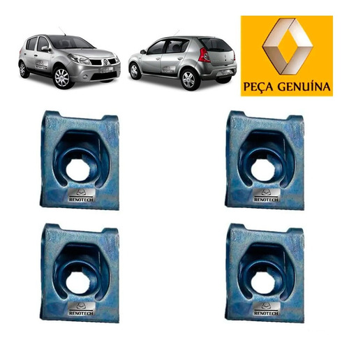 Kit Porca Chapa Fixaçao Parabarro Sandero 08 A 14 7703046143