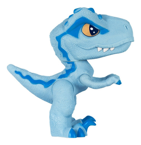 Imagem 3 de 10 de Jurassic World Velociraptor Blue Dinos Baby Azul Articulado