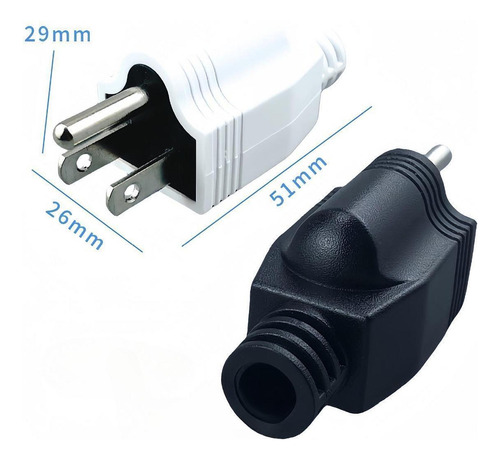 Adaptador De Enchufe Estadounidense, Convertidor, Negro