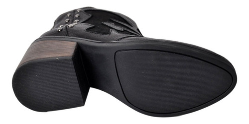 Lady Stork Dina Botas Texana Mujer Taco Alto Cuero Vacuno!