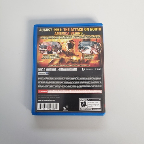 Resistance Burning Skies Ps Vita Psvita Original
