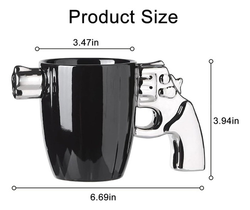 Taza De Café Con Forma De Revólver, Tazas De Café Novedosas