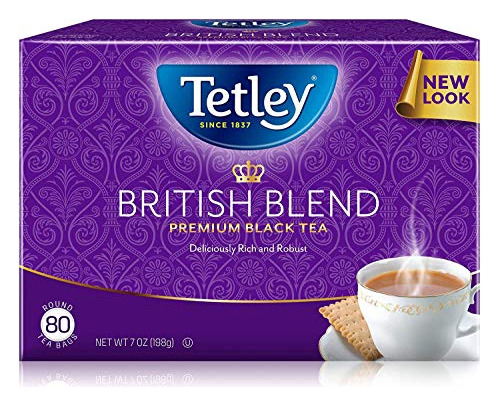 Mezcla Tetley Británica Premium Negro Té, 7 Onzas (paquete D