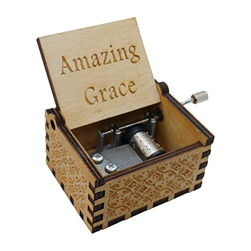 Pequeña Caja De Música De Madera  Amazing Grace , Reg...