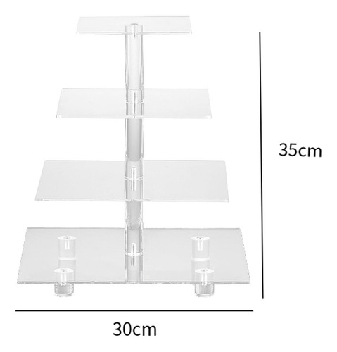 Expositor De Mesa Multiusos Portátil Con Estantes Acrílicos