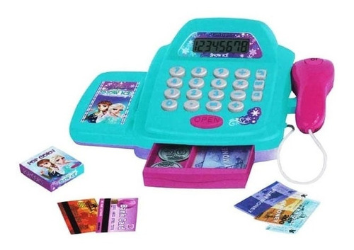 Caja Registradora Elsa Frozen Con Accesorios Luz Y Sonido