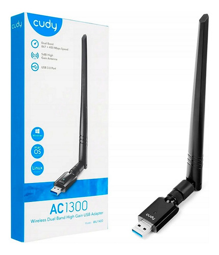 Adaptador Wifi Usb 3.0 Cudy Wu1400 Ac1300 Alta Ganancia