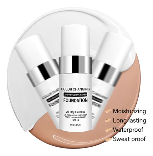 M Foundation Color Changing For Skin, Makeup Base Nude 3627
