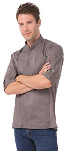 Chaqueta De Chef Chef Works Hartford Coat Para Hombre, Gris