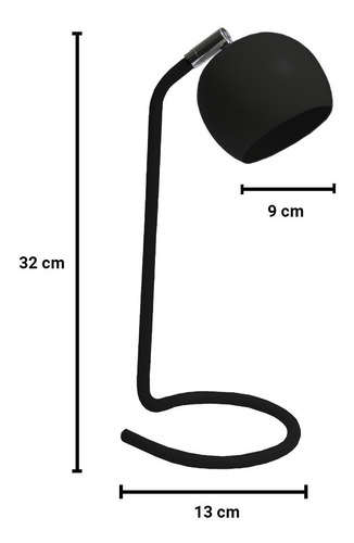 Imagen 2 de 10 de Lampara De Mesa Velador Rul Cromado Moderno Espiral Gu10