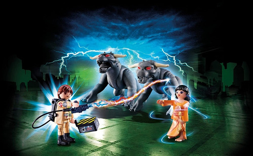 Playmobil Ghostbusters Venkman Dana Y Perros De Gozer