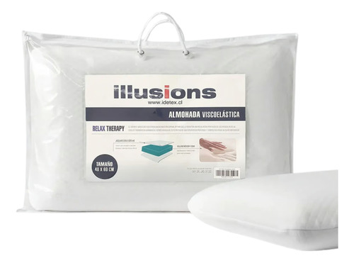 Almohada Viscoelastica Illussions 40x60 Cm Con Memory 