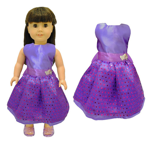 Ropa De Muñeca: Hermoso Vestido Morado Con Atuendo De ...