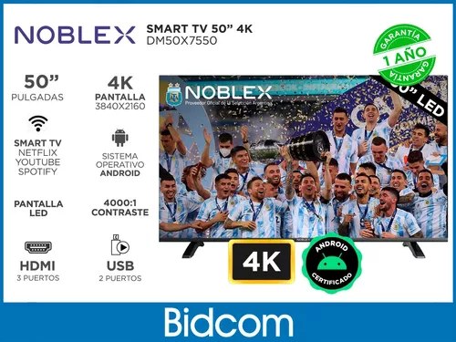 Noblex - Smart TV 50 4K DM50X7550PI