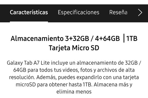 Tablet Samsumg Galaxy A7 Lite (Usado)