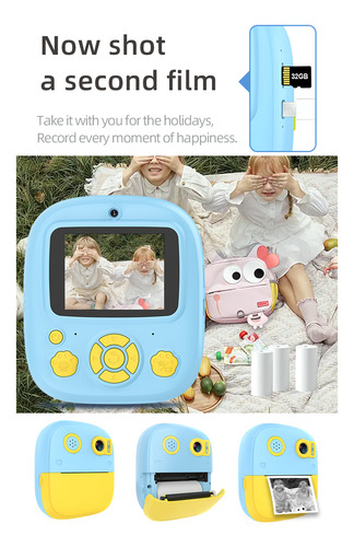 Cámara Digital Para Niños, Impresión De Vídeo De 1080p Con D