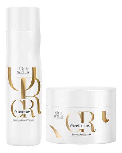 Kit Shampoo Y Mascarilla Cabello Wella Oil Reflections 250ml