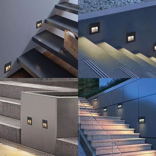 Lampara De Empotrable Escalera Luz3w O Muro Calida Luz 3200k