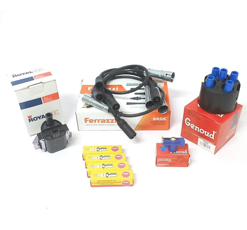 Kit Cable+4bujias+tapa Distrib+rotor+bobina Sav. Gol 95/07