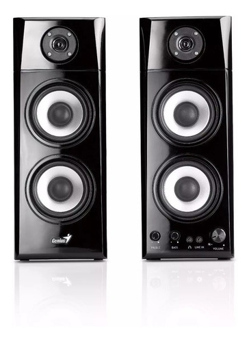 Imagen 3 de 4 de Parlantes Genius Sp-hf1800a Pc 50w Rms 220v En Madera