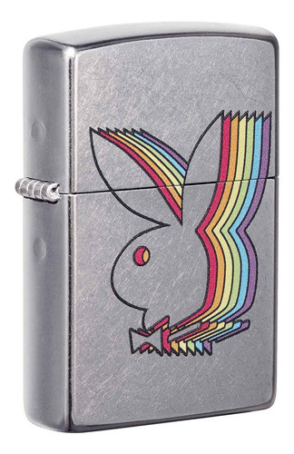 Encendedor Zippo Cromado Icono Playboy Multicolor