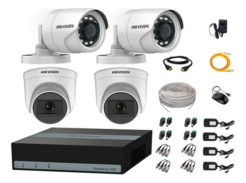 Kit 4 Cámaras Seguridad 2mp 2 Cámara Audio E-dvr Essd 480gb