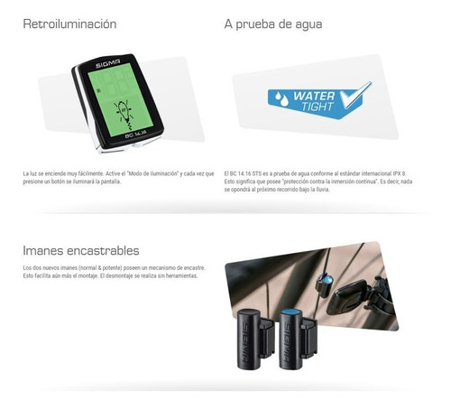 Ciclocomputador Sigma Bc-14.16-sts-cad Cadencia, Altimetro