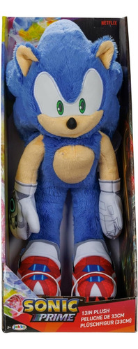 Sonic Prime Peluche De 33 Cm Jakks Pacific Color Azul