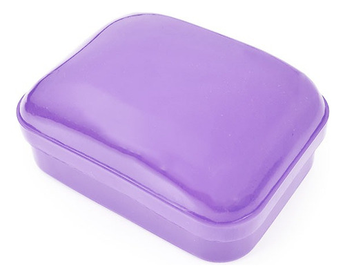 Set X 2 Jabonera Chica De Plastico Con Tapa Deses Color Lila