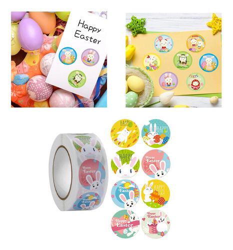 Pegatinas De Pascua, Etiquetas De Regalo, Sellado Estilo D