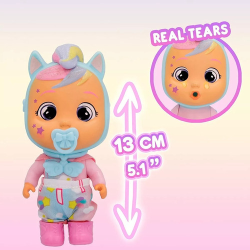 Imagen 5 de 8 de Cry Babies Muñeca Jenna Storyland Con Accesorios Y Armario