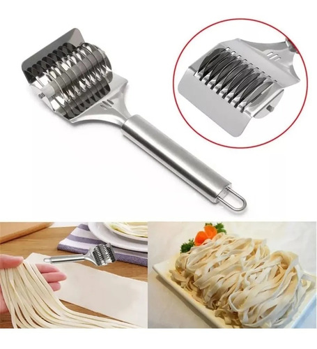 Rodillo Cortador En Tiras Para Pastas Fideos Cocina Hogar 