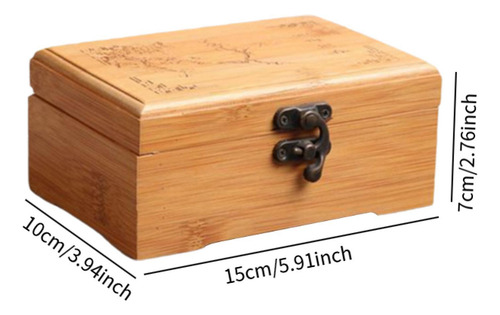 Organizador De Joyas De Bambú, Soporte De Joyería, Caja De