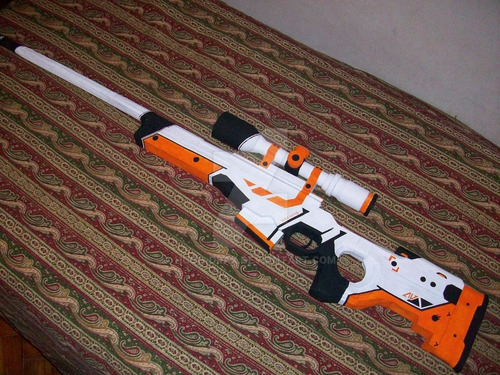 Awp - Asiimov - Cs Go - Plantillas Impresas En Opalina