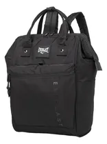 Comprar Mochila Everlast Boca Rígida Microfibra Clásica Urbana Color Negro 22160 Diseño Lisa