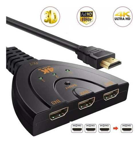 Splitter Hdmi 4k 3x1 Selector