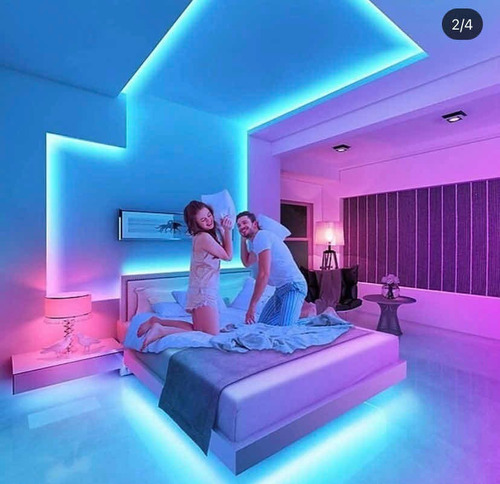 Tira Led Rgb 5 Mts Más Lámpara Giratoria