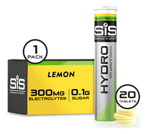 Tabletas Efervecente Electrolitos Sis Hydro Vitamina B Lemon