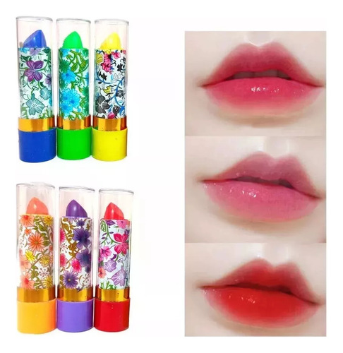 Labiales Mágicos Florales Para Labios Con Aroma 12 Piezas
