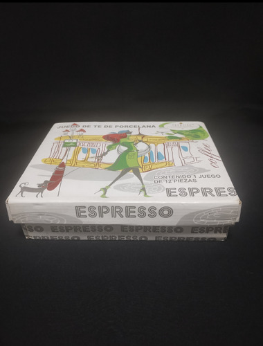 Juego 6 Tazas Y Platos Pequeños Para Café Espresso Trentino Blanco Coffee (Usado)