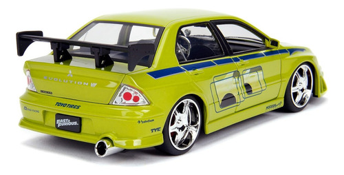 Auto Escala Mitsubishi Lancer Evo 7 Fast & Furious Jada 1:24