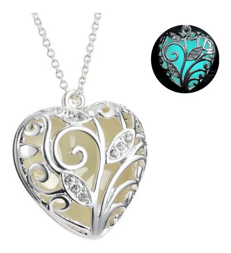 Collar Corazon Amor Luminoso Glow Mujer Potter Regalo Madre